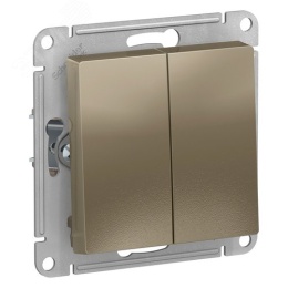Выключатель AtlasDesign ATN000551 2кл шампань, механизм