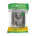 Розетка GLOSSA GSL001224 2-ая с/з платина