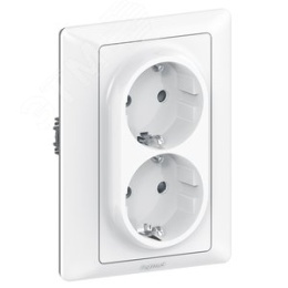 Legrand Valena-L 754221 Рамка 1-пост белая двойная розетка