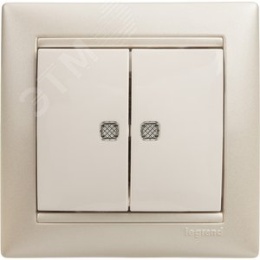 Legrand Valena 774428 выключатель 2кл с подсв. белый 