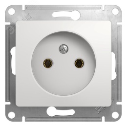 Розетка GLOSSA GSL000141 б/з в рамку белый