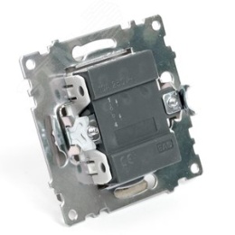 Выключатель STEKKER GLS10-7101-04, 1кл с подс. шоколад, (механизм) серия КАТРИН