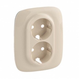Legrand Valena-A 754956 2*2k+з 16А 250В накладка двойной розетки сл.кость