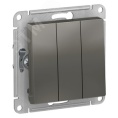 Выключатель AtlasDesign ATN000931 3кл, сталь, механизм