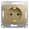 Розетка GLOSSA GSL000443 с заз. в рамку титан