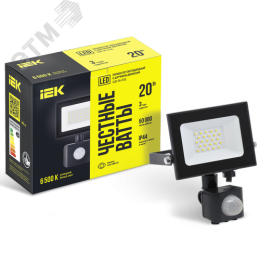 Прожектор IEK СДО-06 20Вт 220-240В 6500k 1600Лм IP54 c датчиком