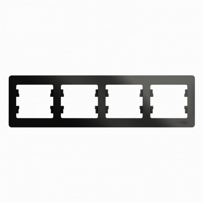 Рамка GLOSSA GSL000704 4пост. антрацит
