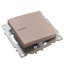 Выключатель STEKKER GLS10-7101-02 1кл с подс. шампань (механизм) серия КАТРИН