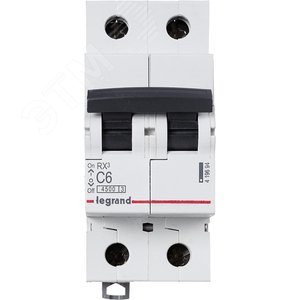 Авт.выкл. Legrand RX3 С6А 2П 6000 419694