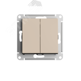 Выключатель AtlasDesign ATN001251 2кл, песочный, механизм