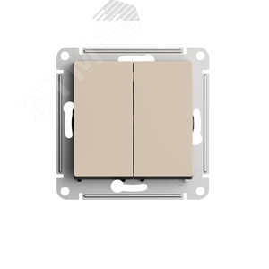 Выключатель AtlasDesign ATN001251 2кл, песочный, механизм