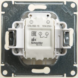 Выключатель GLOSSA GSL000613 1кл, с подсв. механизм, перламутр