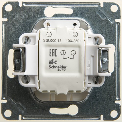 Выключатель GLOSSA GSL000613 1кл, с подсв. механизм, перламутр